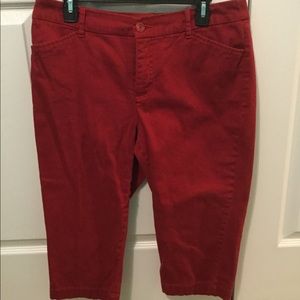 St John’s Bay Red Capris size 12